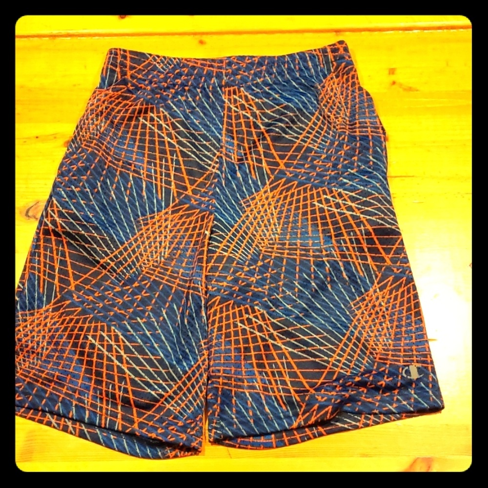 Champion orange, blue, and light gray 10/12 shorts